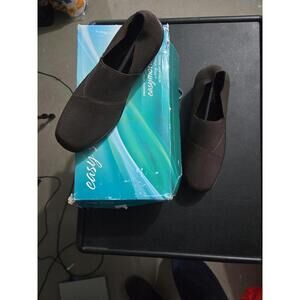 Easy Street Women's Trance Brown Fabric Slip-On Comfort Loafers Size 7.5